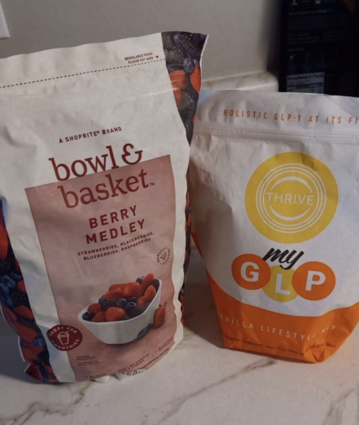 Low protein breakfast - berry shake