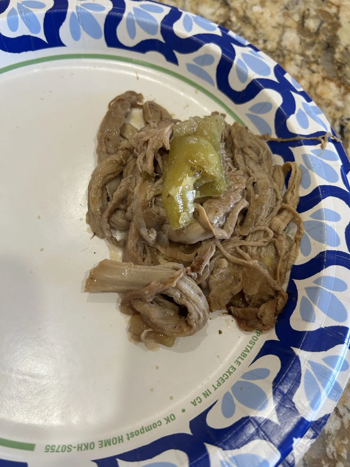 Pepperoncini roast beef - below range