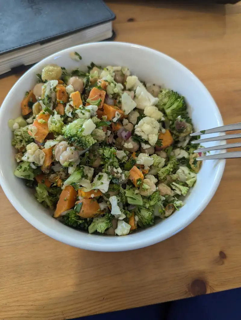 Healthy Broccoli Cauliflower Salad Recipe
