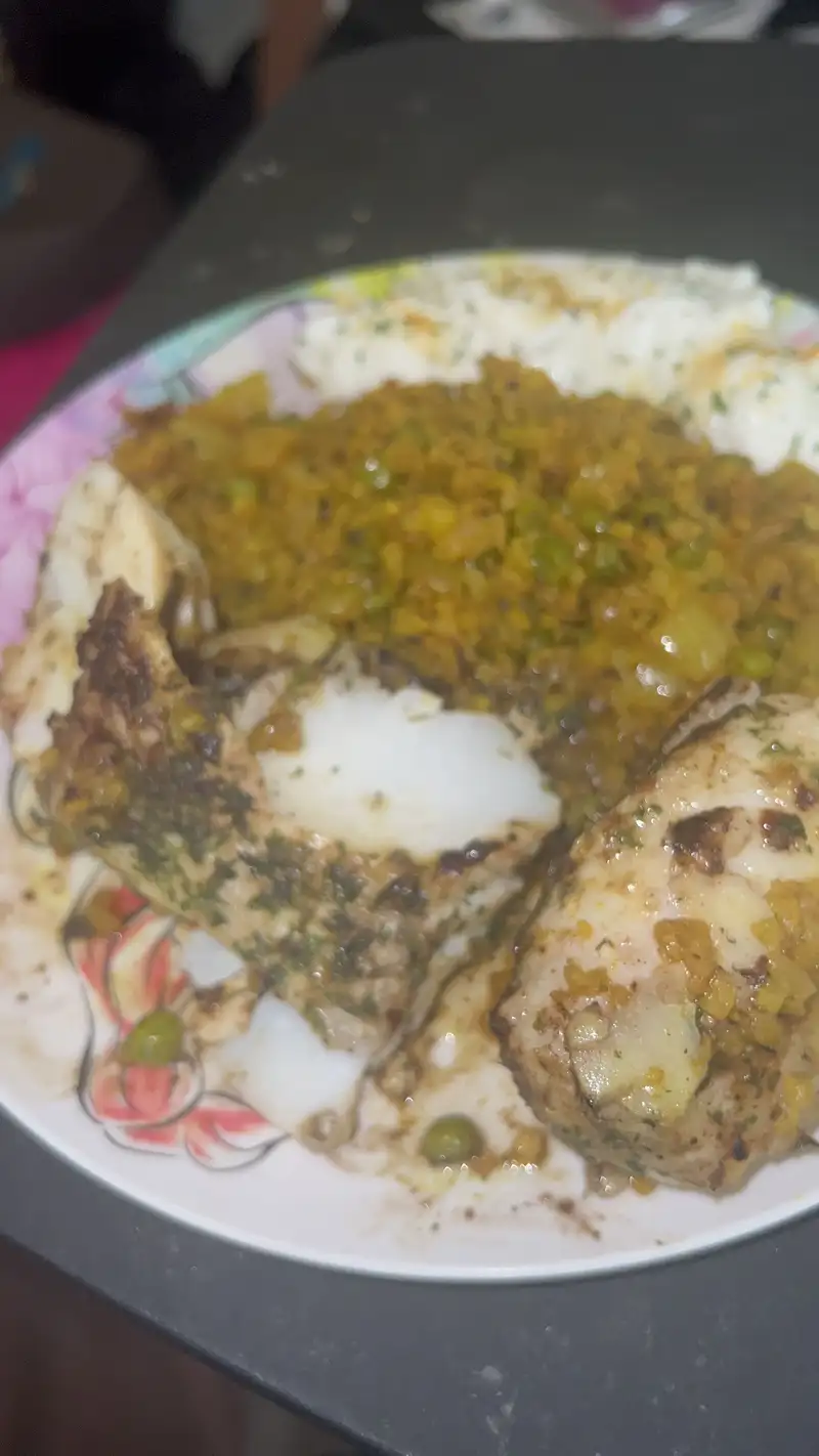 Healthy Cauliflower Fried Rice with Cod Recipe