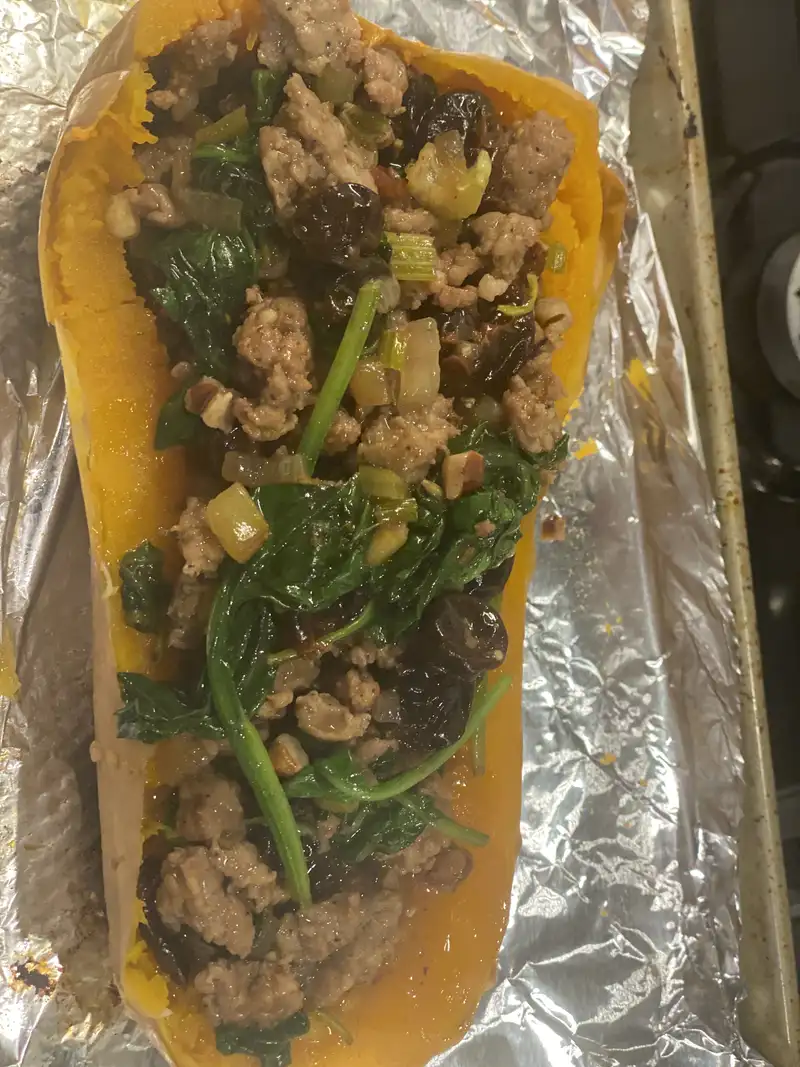 Healthy Stuffed Butternut Squash Recipe