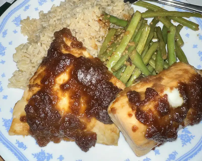 Healthy Teriyaki Peanut Salmon Recipe