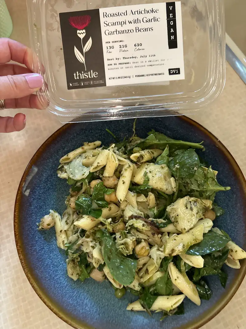 Healthy Whole Wheat Pasta with Spinach and Artichokes Recipe